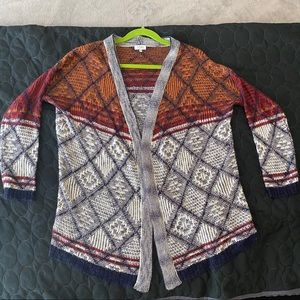 TOBI Lagenlook Boho Western Aztec Cardigan Sweater